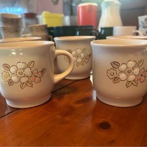 Vintage Floral Ceramic Mugs